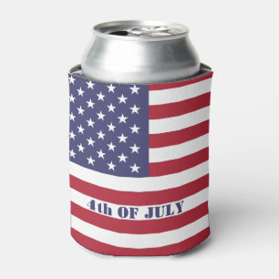 Porta-lata 4 de Julho Bandeira Americana EUA Patriótica