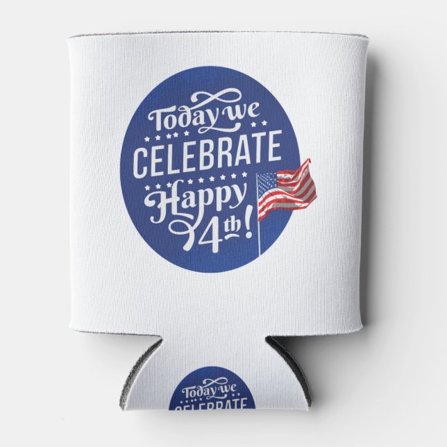 Porta-lata 4 De Julho De Hoje Celebramos (Frente)