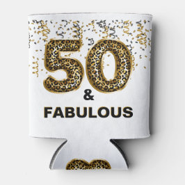 Porta-lata 50ª Festa de aniversário Cinquenta e Fabulosa Leop