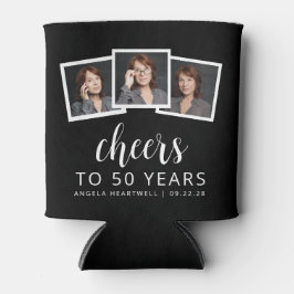 Porta-lata 50º Aniversário 3-Foto Preto, Escritura de Saúde B