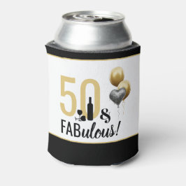 Porta-lata 50 e fabuloso aniversário moderno Dourado e negro