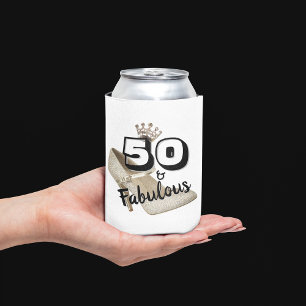 Porta-lata 50 E Fabuloso Dourado Preto Ousado Aniversário