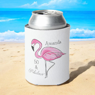 Porta-lata 50 e Fabuloso Flamingo Rosa