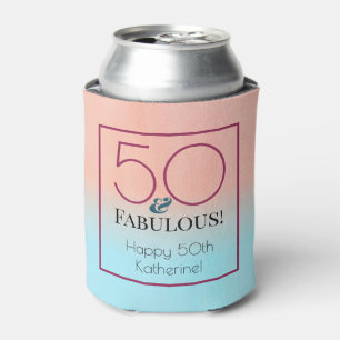 Porta-lata 50 e Festa de aniversário rosa e azul fabulosa