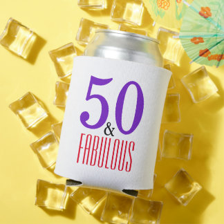 Porta-lata 50 & Fabuloso Porta-Copos de Aniversário de Praia