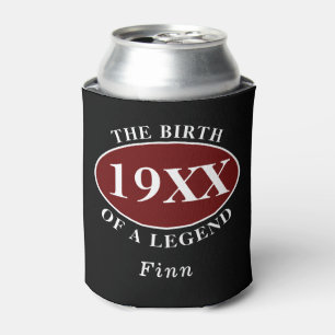 Porta-lata 50.o aniversário personalizado de um negro de len