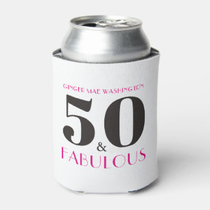 Porta-lata 50 personalizado e fonte de Festa de aniversário f