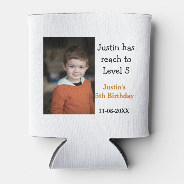 Porta-lata 5 jogo de aniversário em data moderna (Frente)