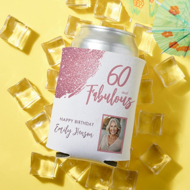 Porta-lata 60 e Fabulosa Foto rosa Luminosa 60º Aniversário (Verão in situ)