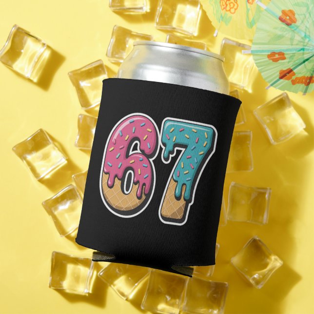 Porta-lata 67 Meme de Sorvete Drip Engraçado Six Seven Geraçã (Verão in situ)