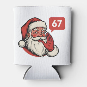 Porta-lata 67 Natal Alegre Seis Sete Brainrot Papai Noel