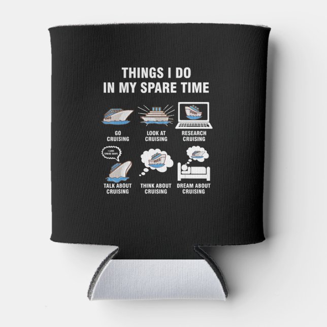 Porta-lata 6 Coisas Que Eu Faço Em Minhas Almofadas De Cruzam (Frente)