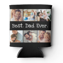 6 Fotografias Melhor Pai Alguma Vez Colagem Preta