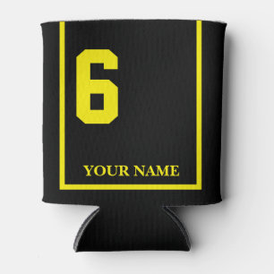 Porta-lata 6 Preto com Invólucro Amarelo de Seletor de Cavalo