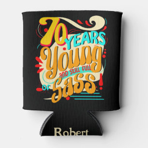 Porta-lata 70 anos jovens ainda Cheios de Sass, Groovy Retro