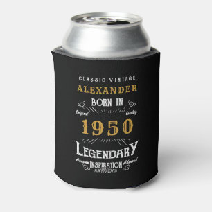 Porta-lata 70 Birthday - Adicione Seu Nome Nascer 1950 Legend