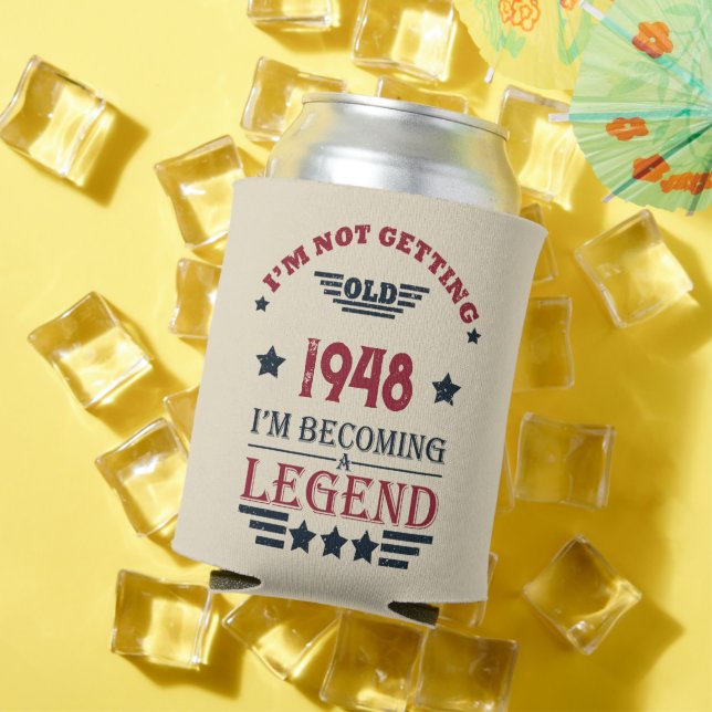 Porta-lata 75 anos de idade personalizados (Verão in situ)