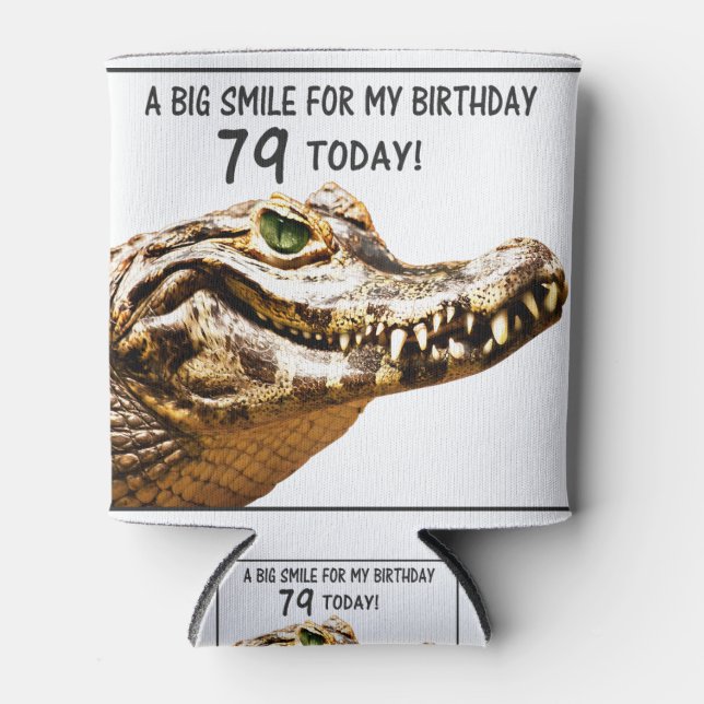 Porta-lata 79º Aniversário do Alligator Smile (Frente)