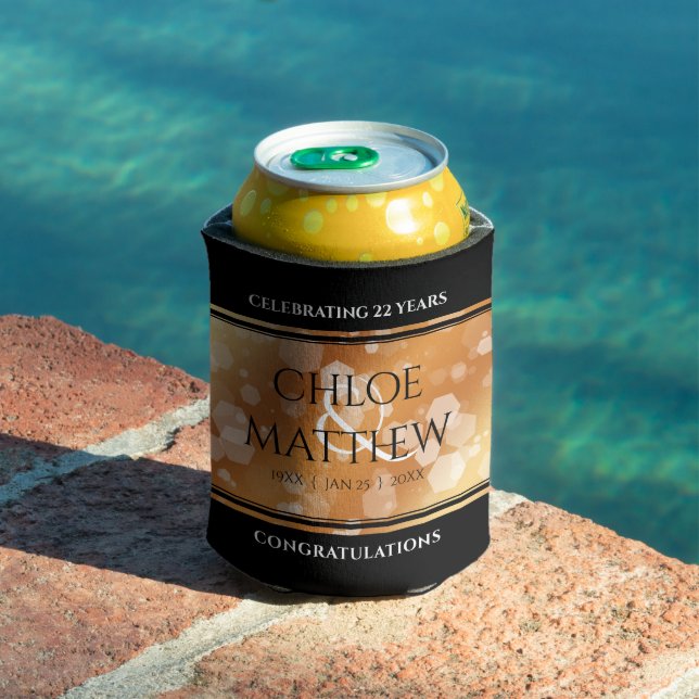 Porta-lata 7 22º aniversário do Casamento de Cobre (Piscina in situ)