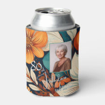 80 e Fabulosa Foto de Aniversário do Padrão Flor