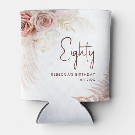 Porta-lata 80 Floral Birthday Pampas Grass Personalizado