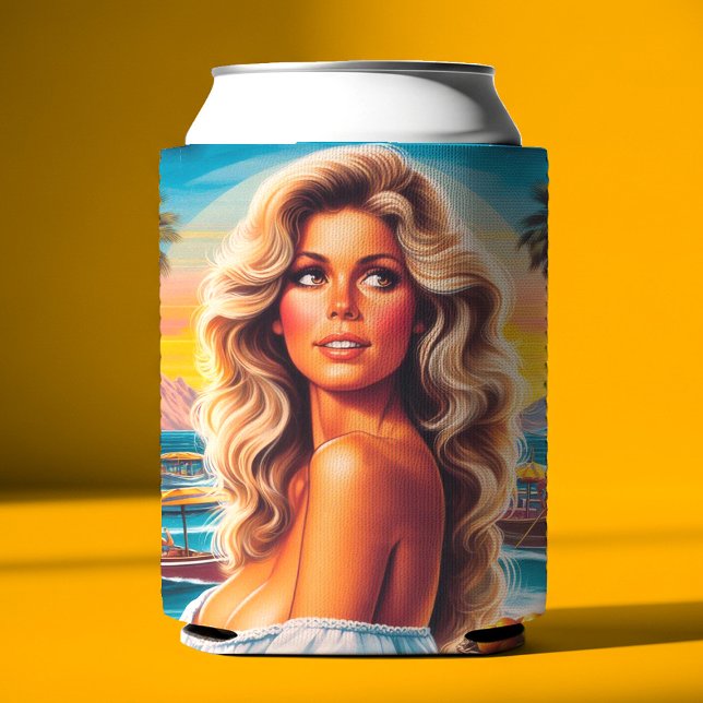 Porta-lata 80s Summer Woman (Criador carregado)