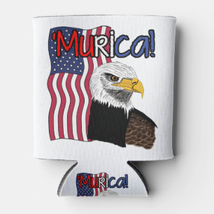 Porta-lata A bandeira americana Bald Eagle: 'Murica! Engraçad