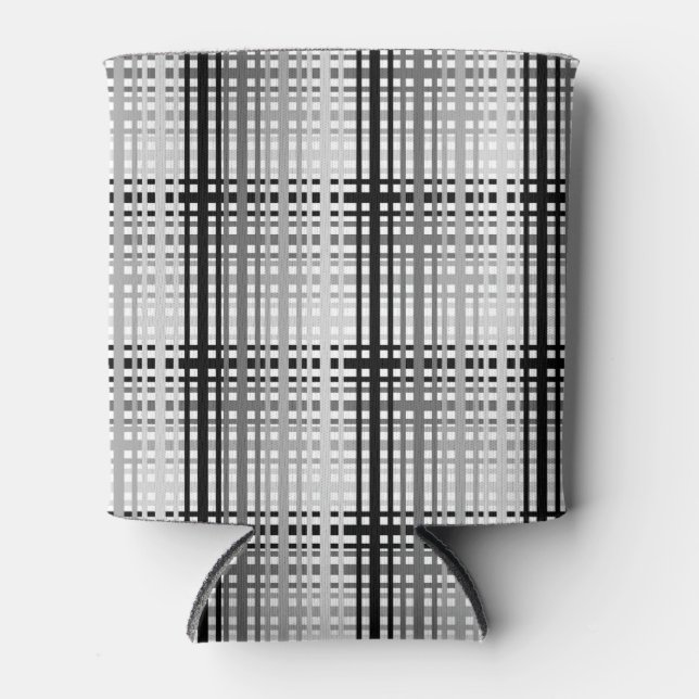 Porta-lata A espuma de Xadrez preta, branca e Cinza pode arre (Frente)