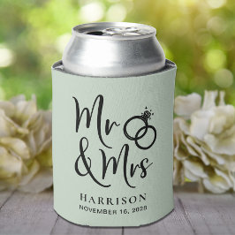 Porta-lata A Favor Do Casamento Sr. Sage Green Can Cooler