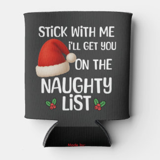 Porta-lata A funny Christmas naughty list design T-Shirt