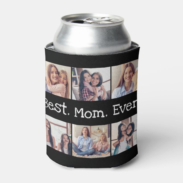 Porta-lata A melhor colagem de fotos personalizada da mamãe n (Can Front)