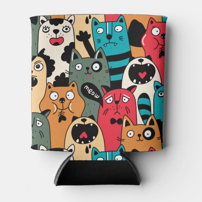 Porta-lata A multidão de gatos (Frente)