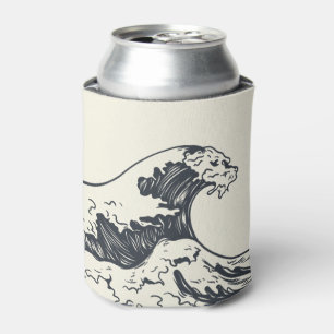 Porta-lata A onda do Excelente na ilustração de Kanagawa