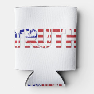 Porta-lata A palavra "Verdade" com bandeira americana