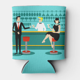 Porta-lata A sala de estar de cocktail retro customizável