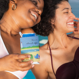 Porta-lata A vida da praia personalizada pode refrigerador
