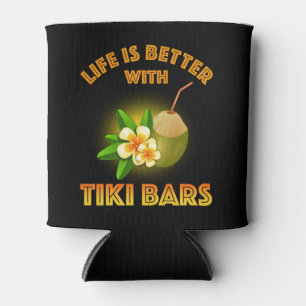 Porta-lata A Vida É Melhor Com Bares Tiki