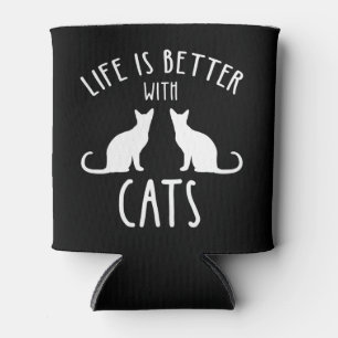 Porta-lata A Vida É Melhor Com Gatos