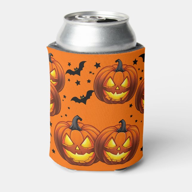 Porta-lata Abóbora-de-Halloween e Morcegos (Can Back)