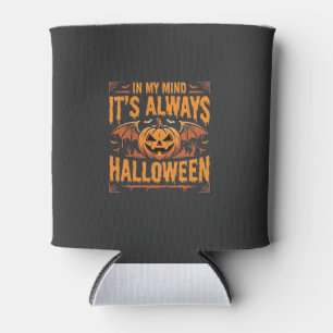 Porta-lata Abóbora de Halloween sempre Morcego Vetor Design_1