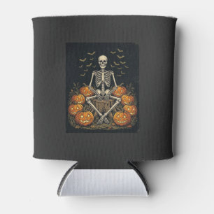 Porta-lata Abóbora Esqueleto de Halloween Design Vintage Retr