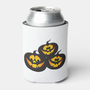 Porta-lata Abóboras de Halloween com Expressões Engraçadas