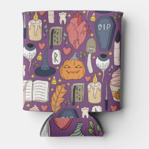 Porta-lata Abóboras de Halloween, padrão sem soldadura.