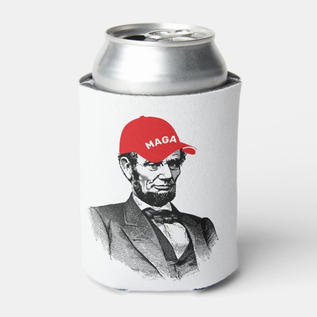 Porta-lata Abraham Lincoln MAGA (Can Front)