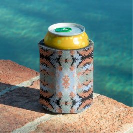 Porta-lata Abstract Split Ends Pattern And Soft Pastels