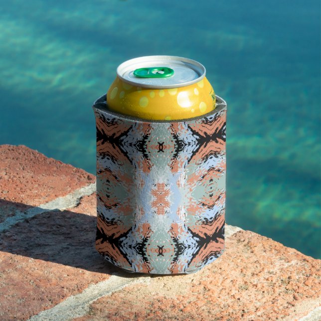 Porta-lata Abstract Split Ends Pattern And Soft Pastels (Piscina in situ)