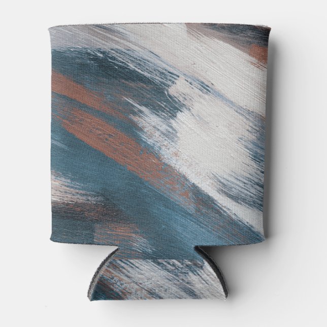 Porta-lata Abstrato Art: Traços Versáteis De Pincel. (Frente)