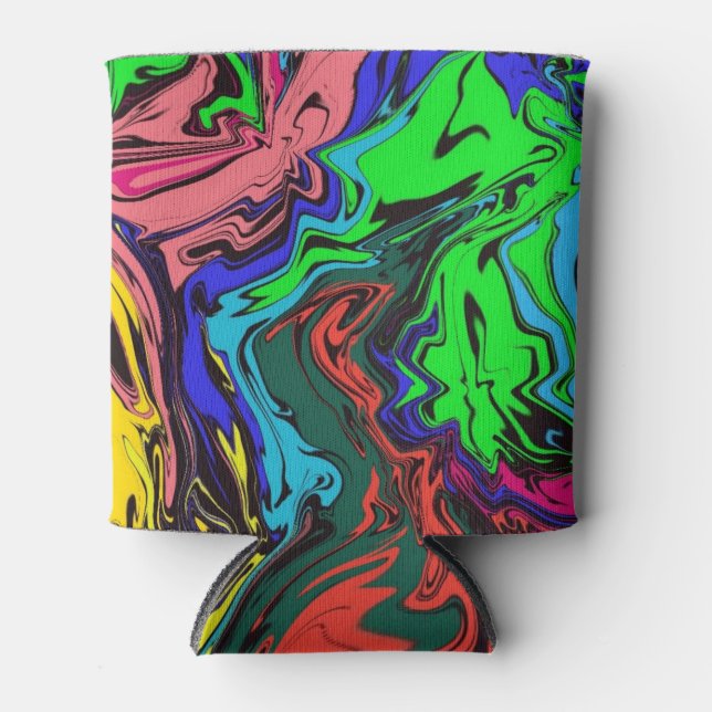 Porta-lata Abstrato Colorida Twirly / Empurrada / (Frente)