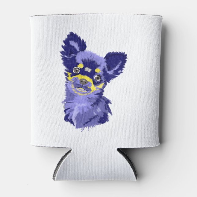 Porta-lata Abstrato Cute Chihuahua Cooler (Frente)