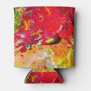 Porta-lata Abstrato Da Paleta De Artista Colorido